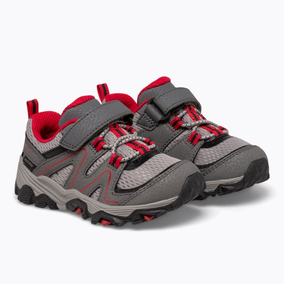Merrell Grey Red Black Little Kid's Trail Quest Jr.