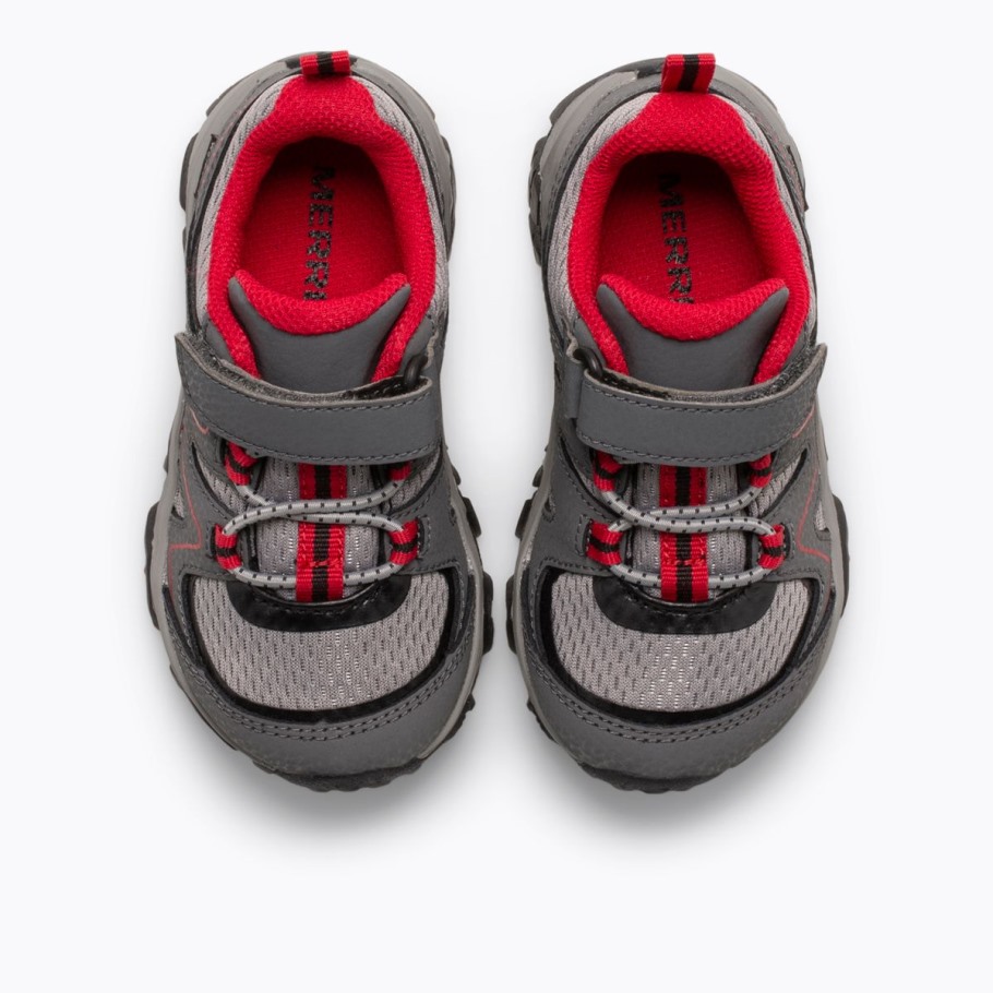 Merrell Grey Red Black Little Kid's Trail Quest Jr.