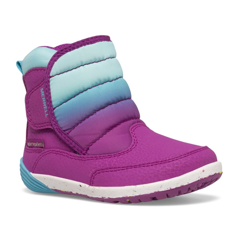 Merrell Little Kid's Bare Steps Puffer Boot Berry Turquoise