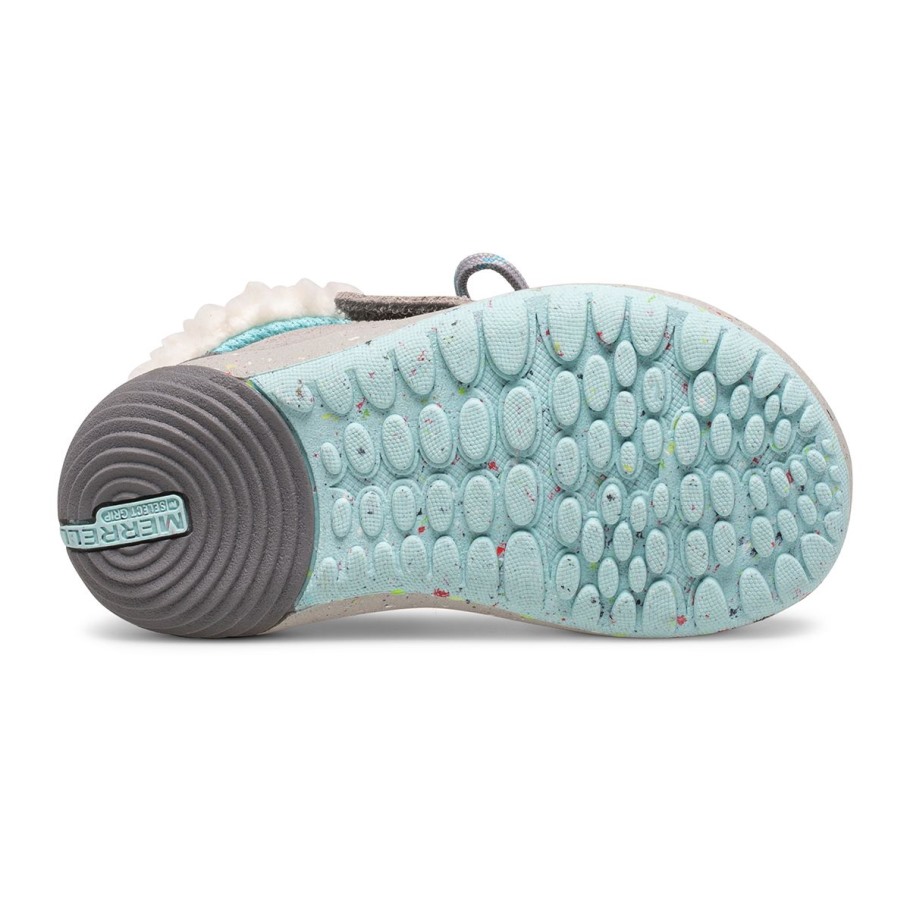 Merrell Little Kid's Bare Steps® Cocoa Jr. Boot Grey Turquoise