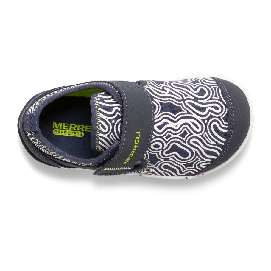 Merrell Little Kid's Bare Steps® H2O Chroma Sneaker Navy Lime