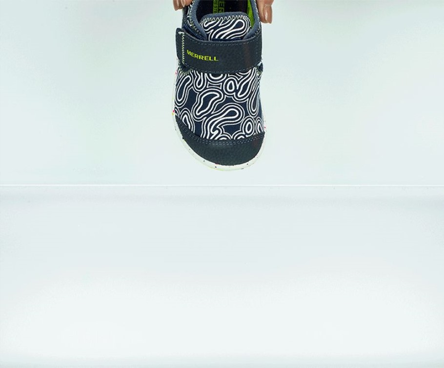 Merrell Little Kid's Bare Steps® H2O Chroma Sneaker Navy Lime