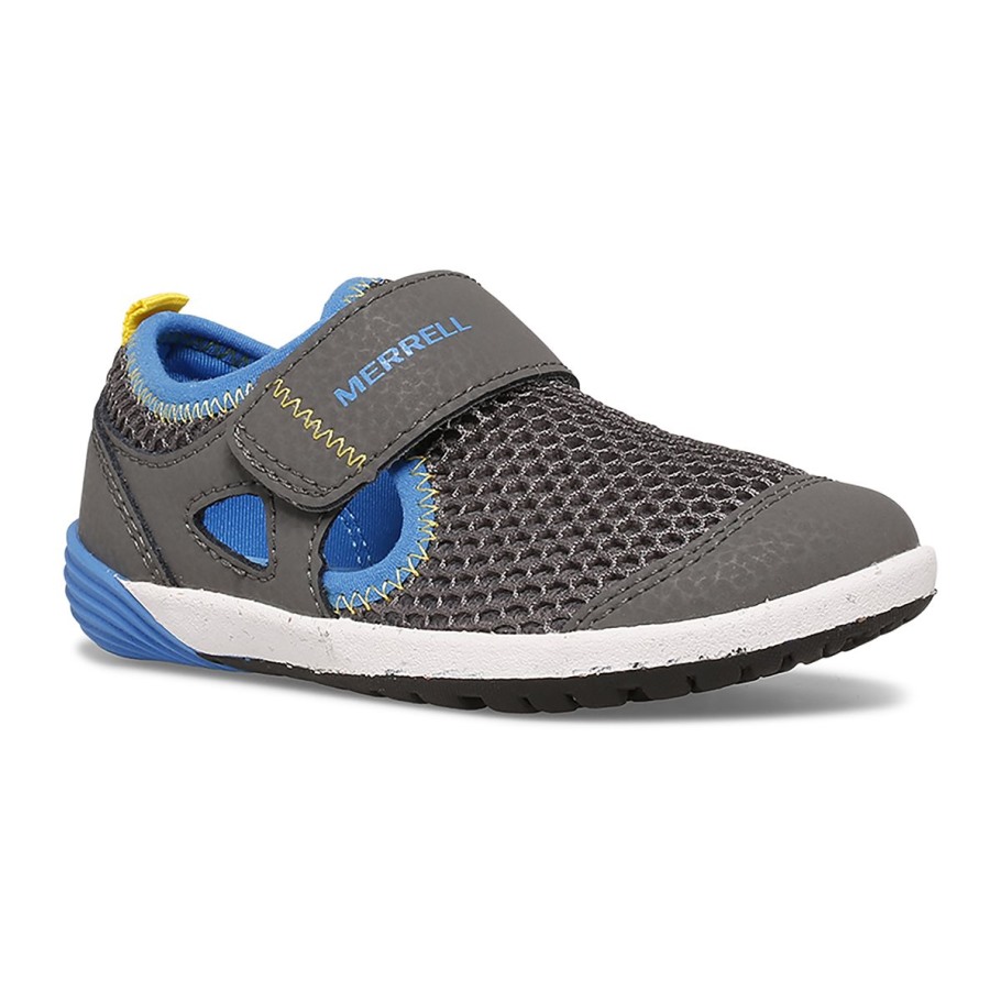Merrell Little Kid's Bare Steps® H2O Sneaker Grey Black Royal