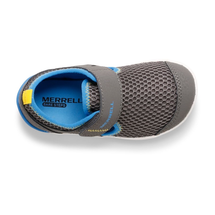 Merrell Little Kid's Bare Steps® H2O Sneaker Grey Black Royal