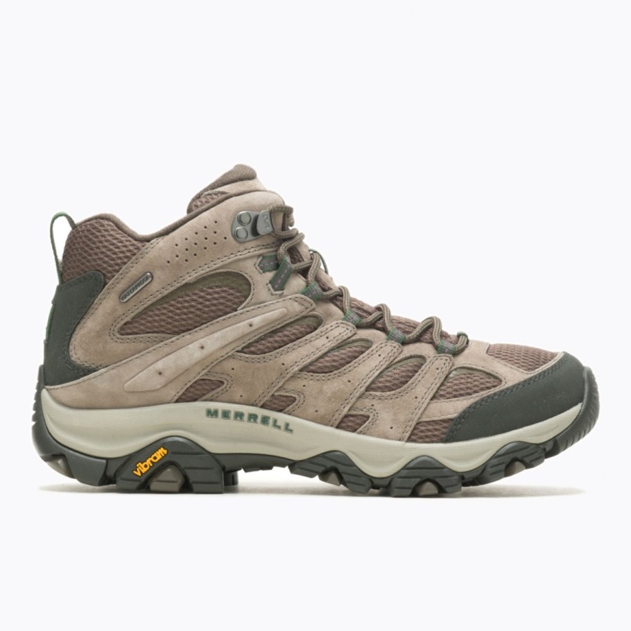 Merrell Men's Moab 3 Mid Waterproof Wide Width Boulder