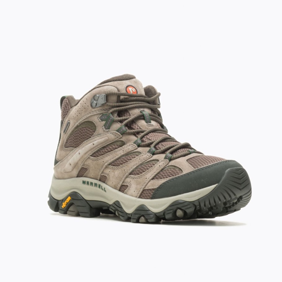 Merrell Men's Moab 3 Mid Waterproof Wide Width Boulder