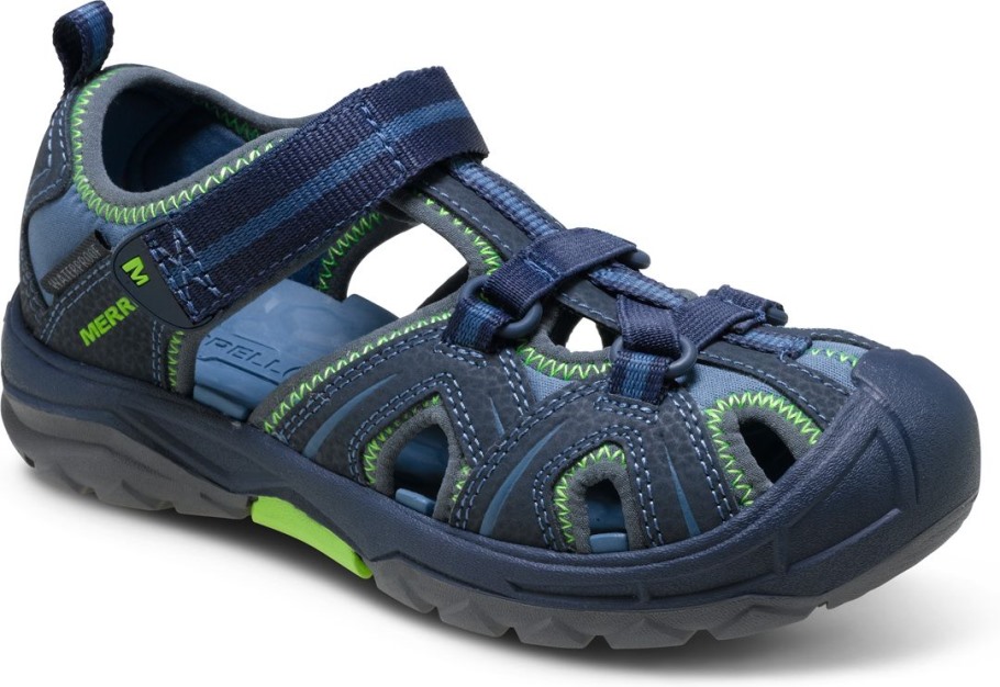 Merrell Navy Green Big Kid's Hydro Sandal