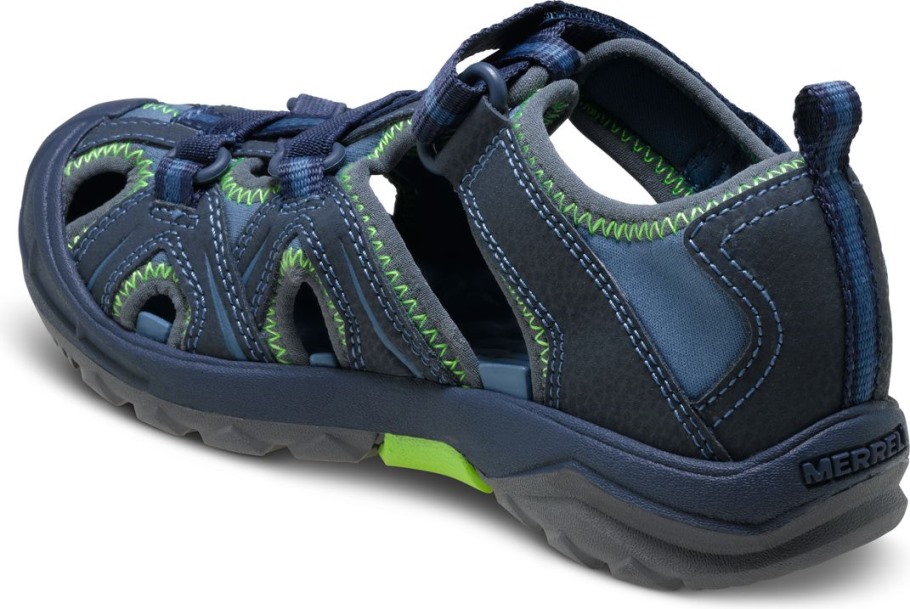 Merrell Navy Green Big Kid's Hydro Sandal