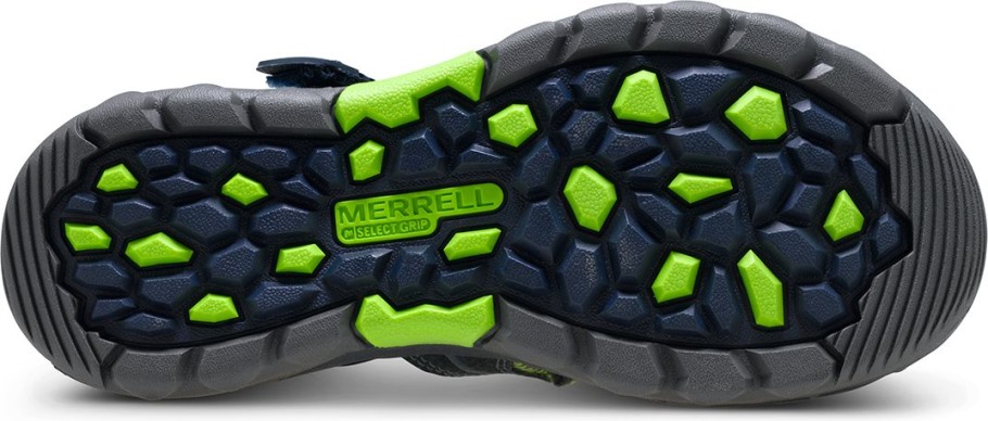 Merrell Navy Green Big Kid's Hydro Sandal