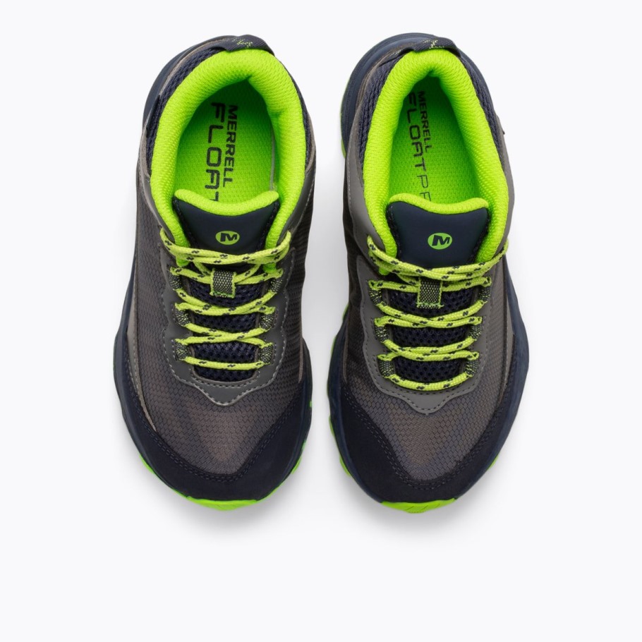 Merrell Navy Grey Lime Big Kid's Moab Speed Mid Waterproof