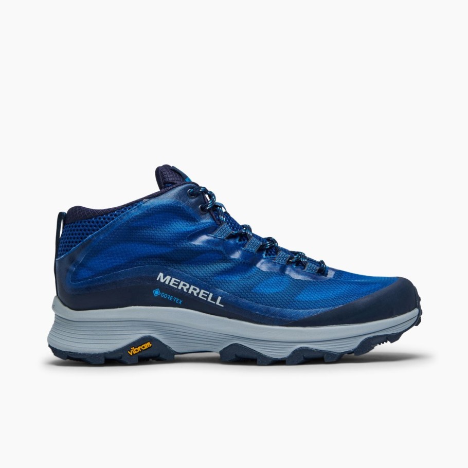 Merrell Navy Men's Moab Speed Mid GORE-TEX