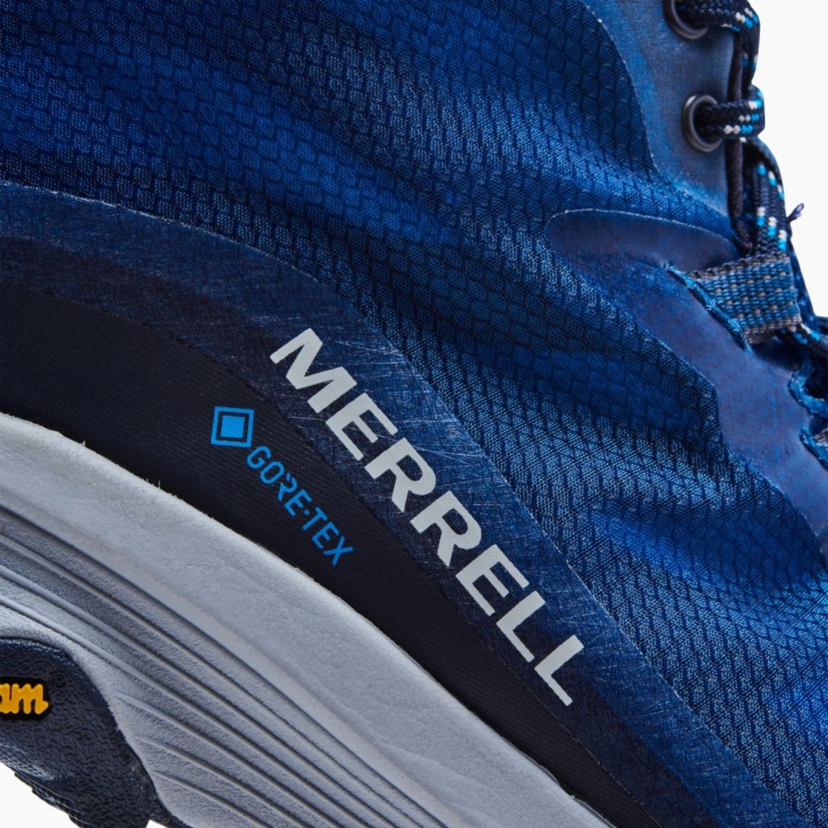 Merrell Navy Men's Moab Speed Mid GORE-TEX