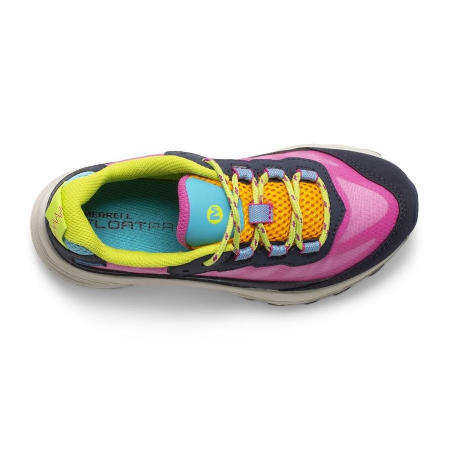 Merrell Navy Multi Big Kid's Moab Speed Low Waterproof