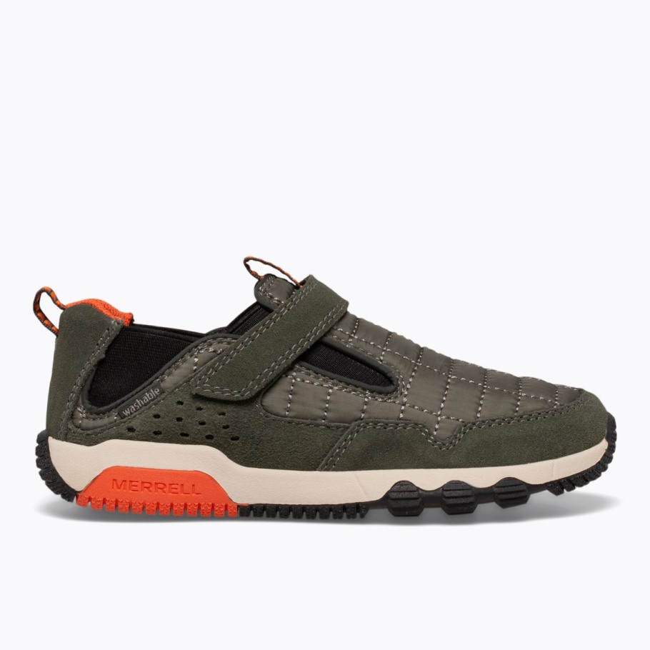 Merrell Olive Orange Big Kid's Free Roam Hut Moc