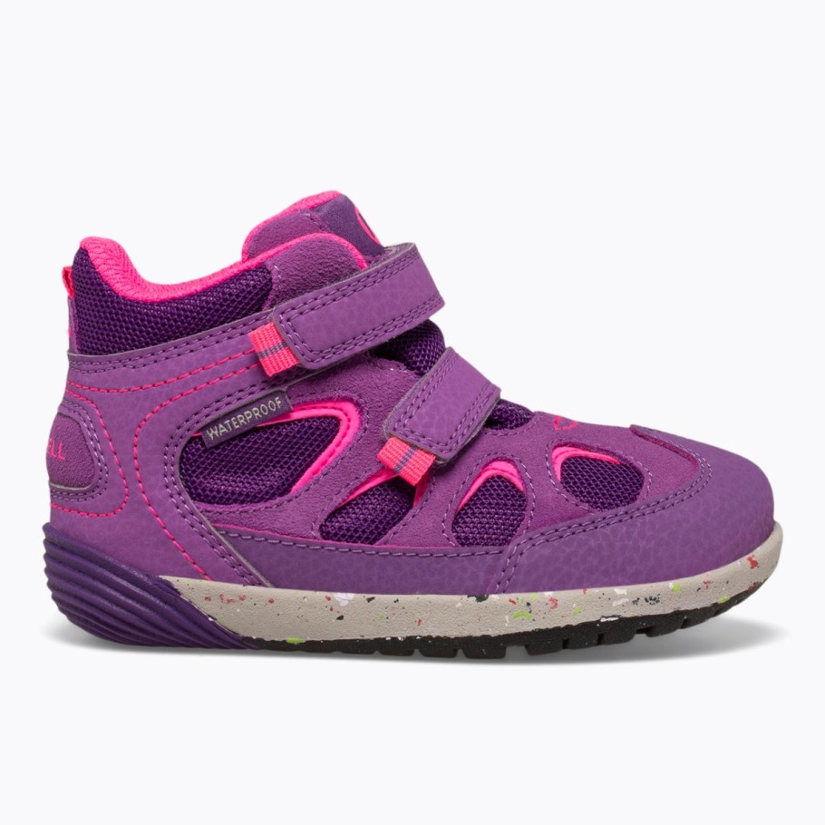 Merrell Purple Berry Little Kid's Bare Steps® Altitude Waterproof Jr. Boot