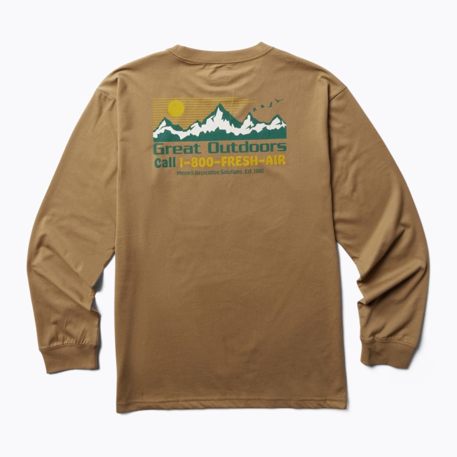 Merrell Sepia Tint Men's Great Outdoors Long Sleeve Tee