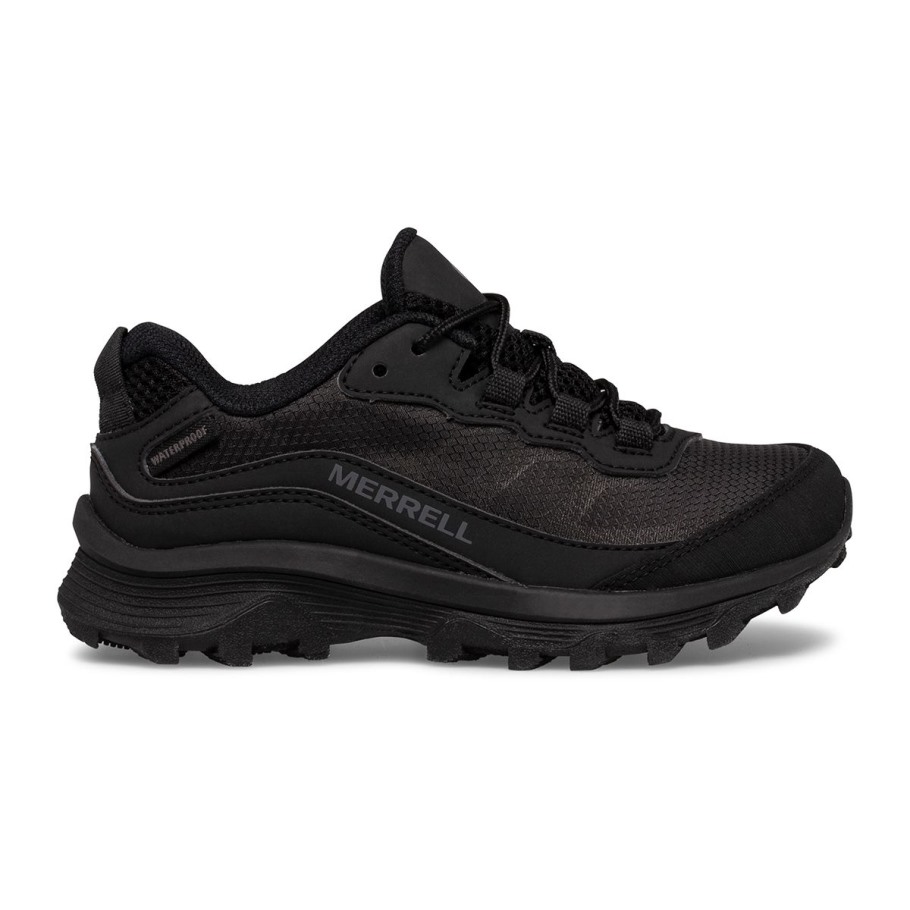 Merrell Triple Black Big Kid's Moab Speed Low Waterproof
