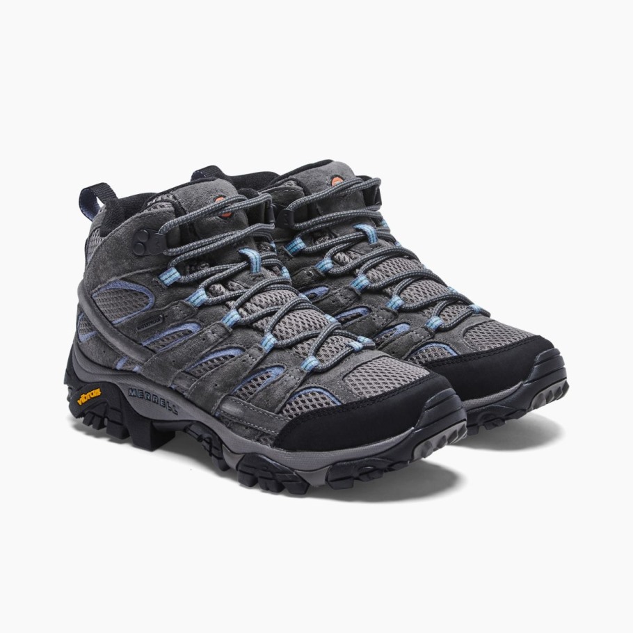 Merrell Women's Moab 2 Mid Waterproof Wide Width Granite
