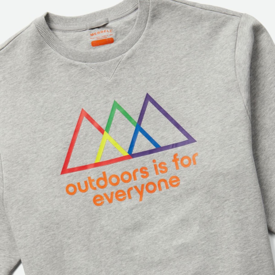 Outdoors Is For Everyone Crewneck Sweatshirt Merrell Heather Gray