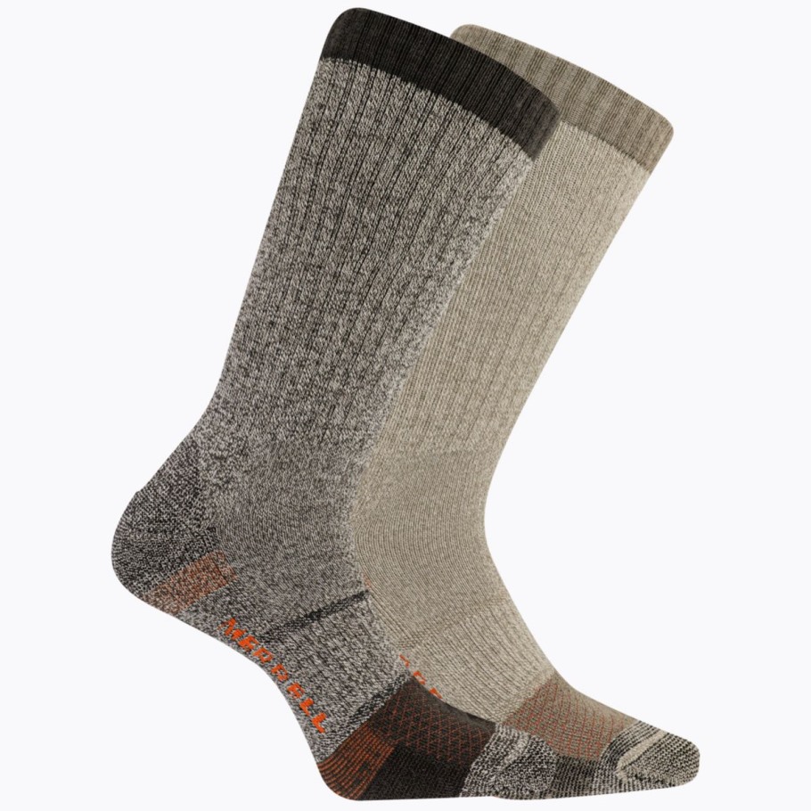 Rugged Steel Toe Crew 2-Pack Brown Asst Merrell