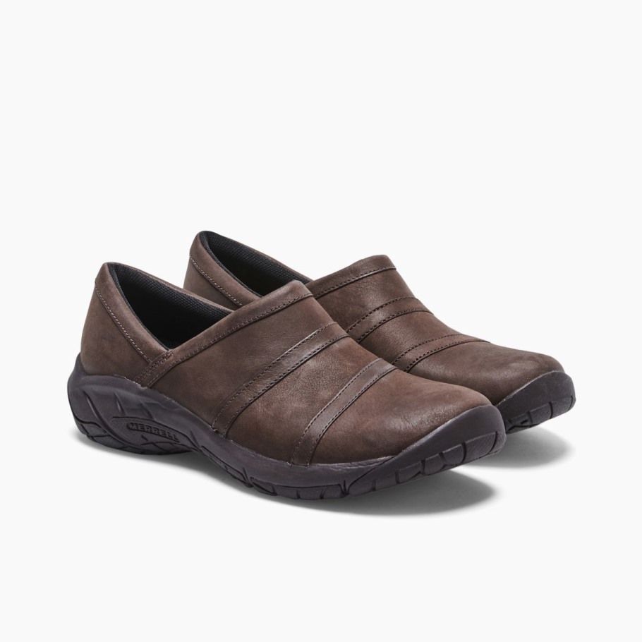 Women's Encore Moc 4 Leather Wide Width Bracken Merrell