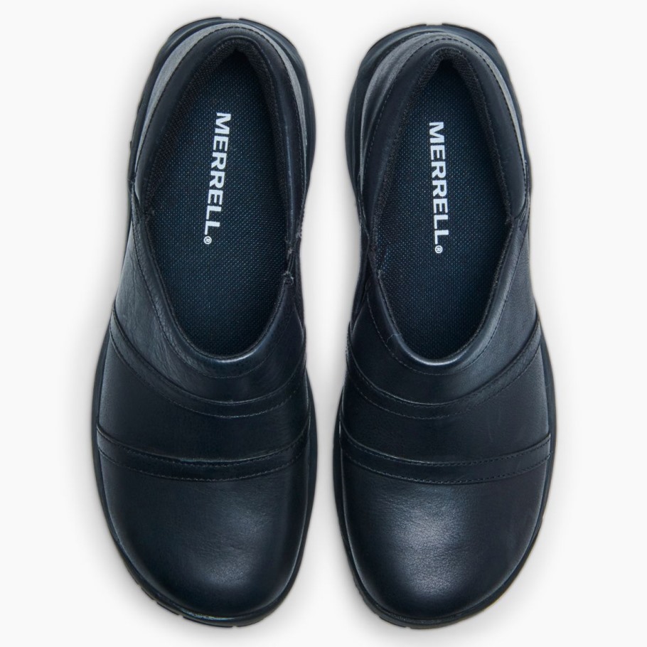 Women's Encore Moc 4 Leather Wide Width Merrell Black