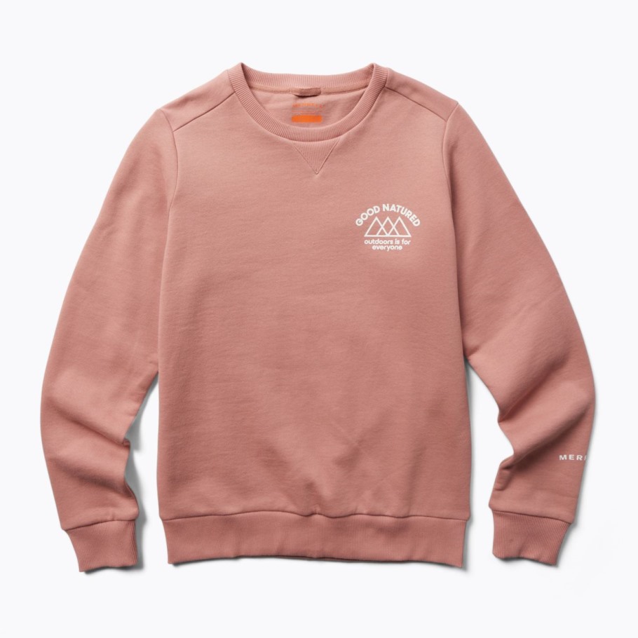 Women's Good Natured Crew Neck Fleece Ash Rose Merrell