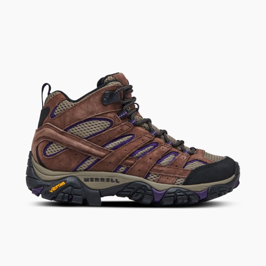 Women's Moab 2 Mid Ventilator Wide Width Bracken Purple Merrell
