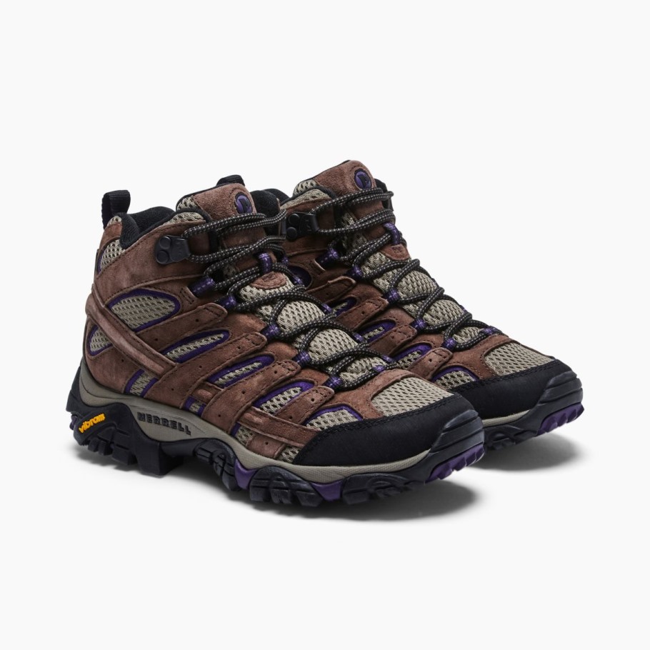 Women's Moab 2 Mid Ventilator Wide Width Bracken Purple Merrell