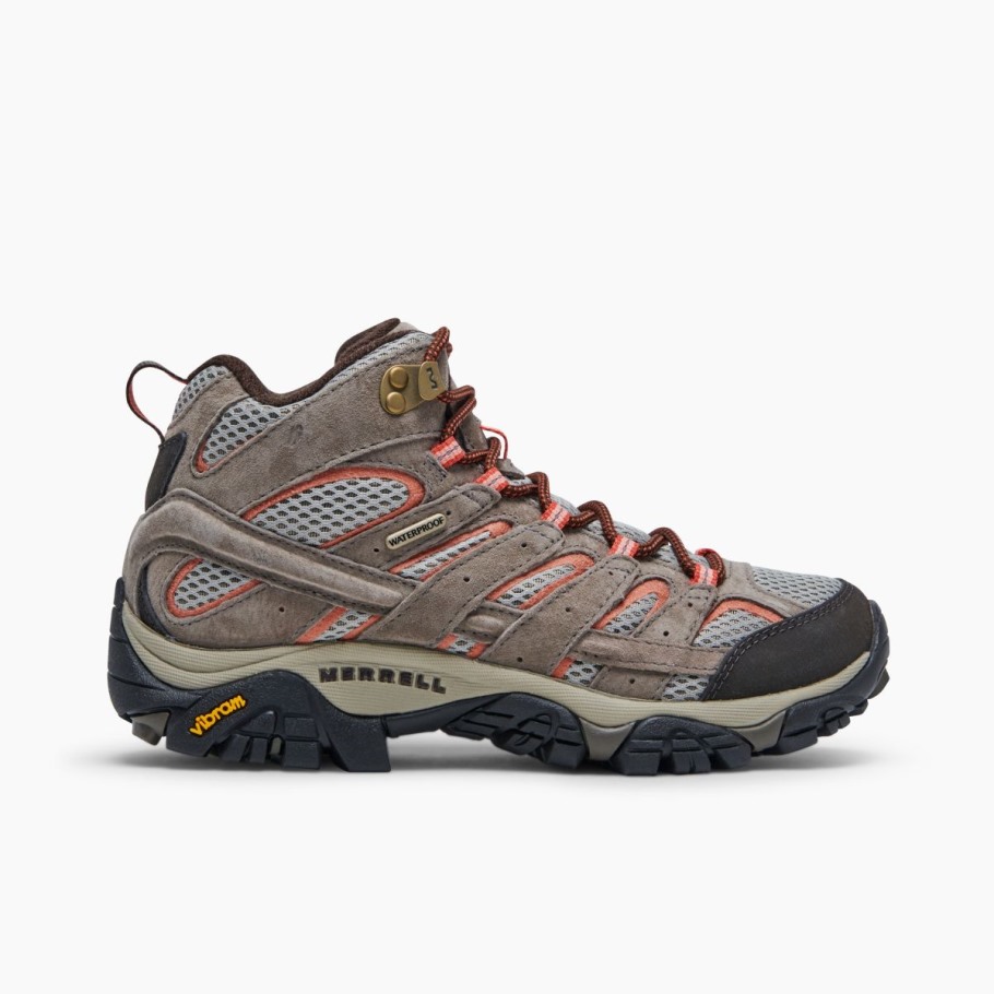 Women's Moab 2 Mid Waterproof Wide Width Merrell Bungee Cord