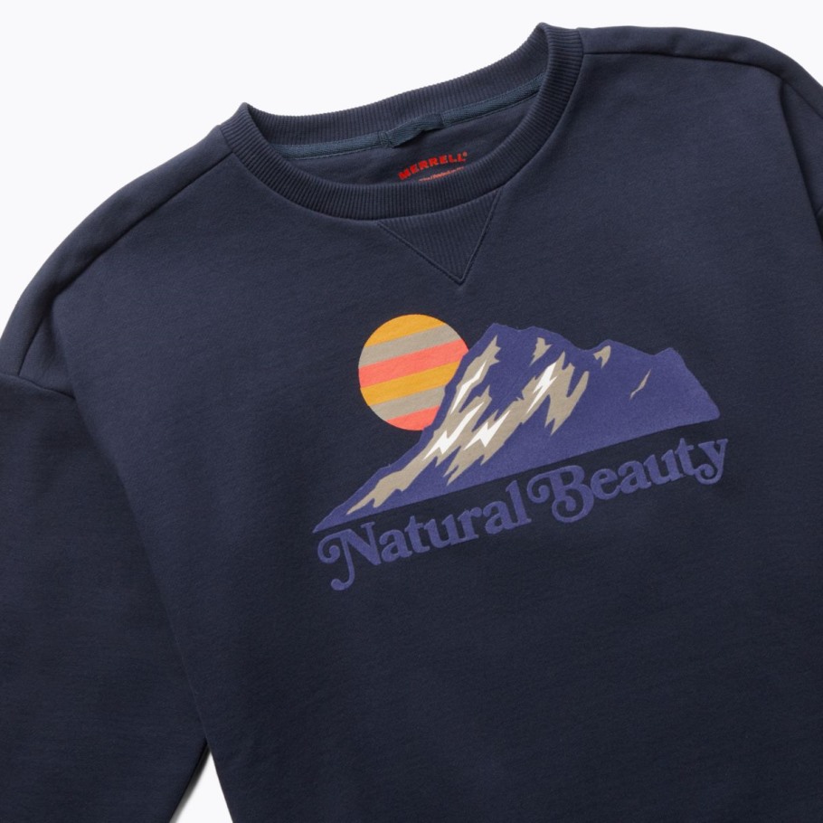 Women's Natural Beauty Crew Neck Fleece Navy Merrell