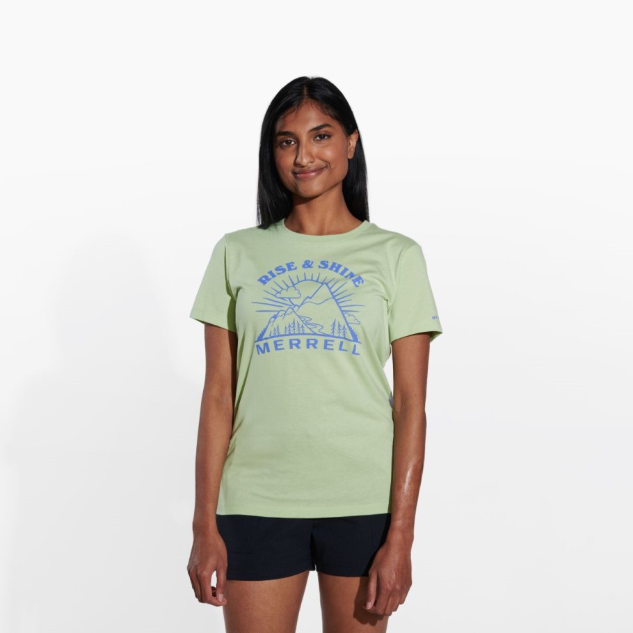 Women's Rise and Shine Crew Tee Foam Green Merrell