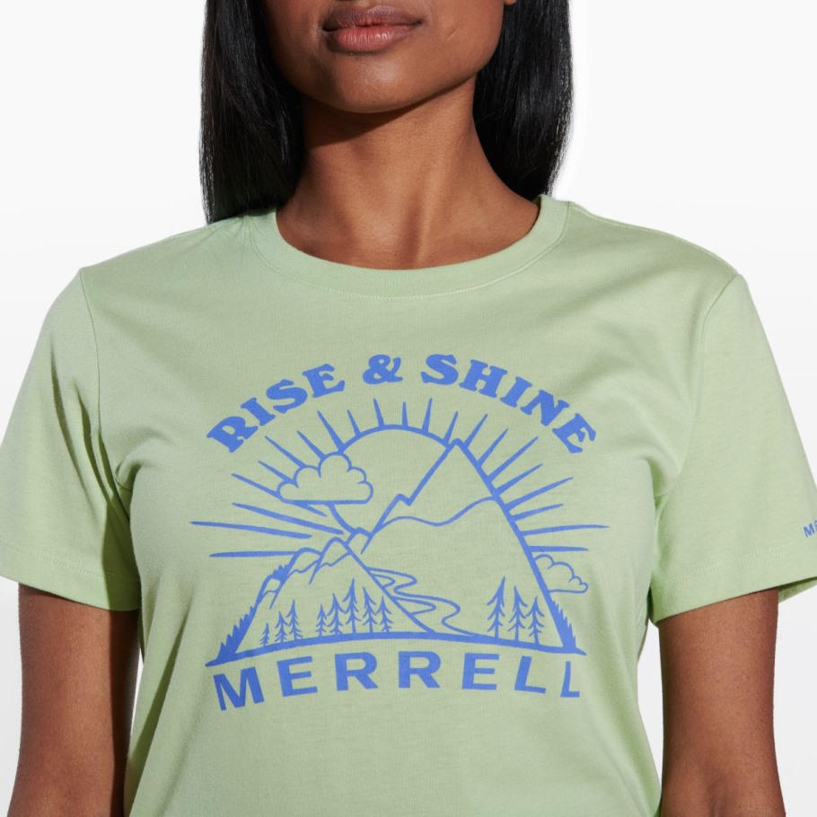 Women's Rise and Shine Crew Tee Foam Green Merrell