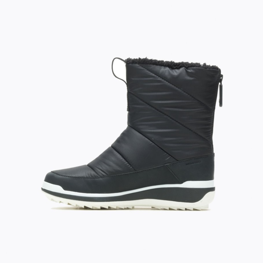 Women's Snowcreek Sport Mid Zip Polar Waterproof Black Merrell
